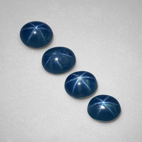 天然星光蓝宝石，透明，5.2×4.2毫米，透明/半透明