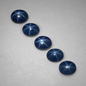天然星光蓝宝石，透明，5.2×4.1毫米，透明/半透明