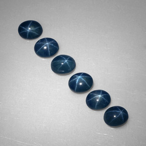 天然星光蓝宝石，透明，5.3×4.2毫米，透明/半透明