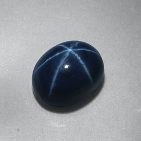 2.23克拉天然星光蓝宝石，椭圆形切割，7.2×5.7毫米，不透明