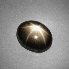 5.08克拉天然黑色星光蓝宝石，椭圆形切割，11.5×9毫米，不透明