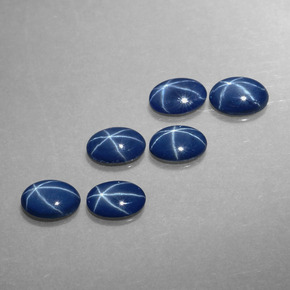 克拉天然星光蓝宝石，椭圆形切割，不透明