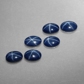 克拉天然星光蓝宝石，椭圆形切割，不透明
