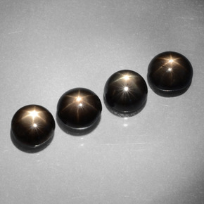 克拉天然星光蓝宝石，圆形切割，不透明