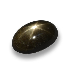 1.79克拉天然黑色星光蓝宝石，椭圆形切割，8.2×5.3毫米，不透明