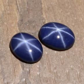 1.97天然星光蓝宝石，椭圆形切割，7.1×5.2毫米，不透明