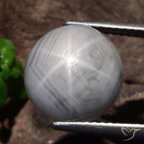 10.69ct 天然 浅灰色 星光蓝宝石, 椭圆形, 不透明