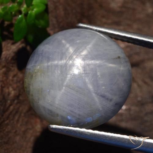 21.23克拉天然星光蓝宝石，圆形切割，不透明