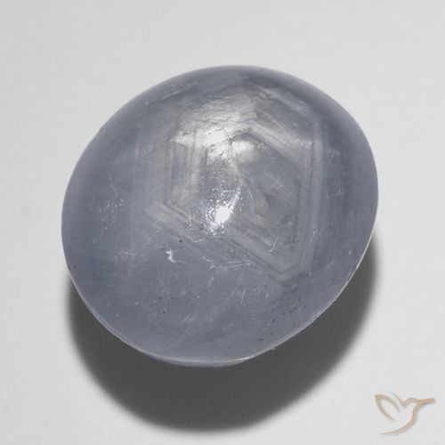 7.06ct 天然 蓝灰色 星光蓝宝石, 椭圆形, 不透明