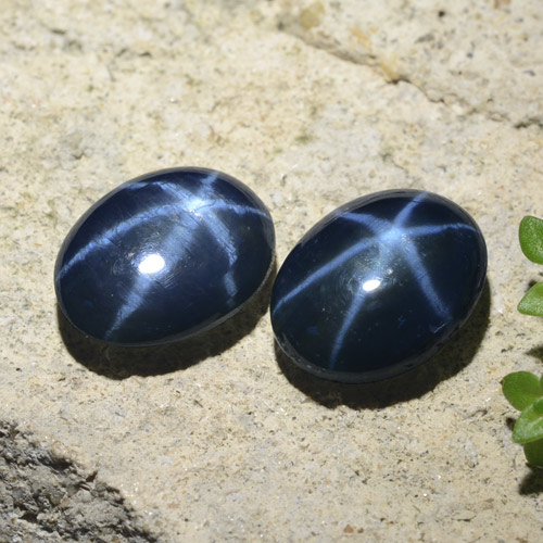 5.07天然星光蓝宝石，椭圆形切割，9.1×7.1毫米，不透明
