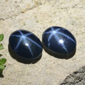 5.07天然星光蓝宝石，椭圆形切割，9.1×7.1毫米，不透明
