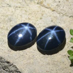 5.07天然星光蓝宝石，椭圆形切割，9.1×7.1毫米，不透明