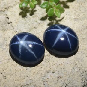 4.44天然星光蓝宝石，椭圆形切割，8.6×7.1毫米，不透明
