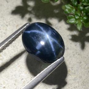 2.14克拉天然星光蓝宝石，椭圆形切割，9.4×7毫米，不透明