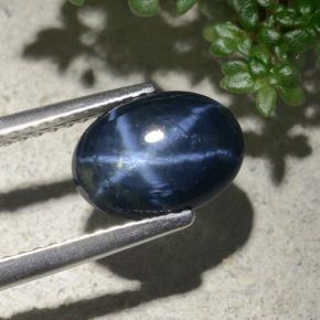 2.14克拉天然星光蓝宝石，椭圆形切割，9.4×7毫米，不透明