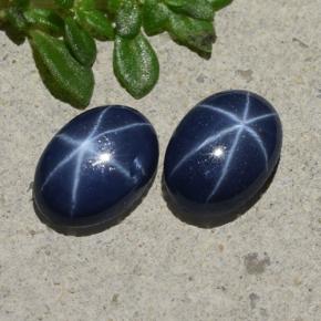 2.13天然星光蓝宝石，椭圆形切割，7.2×5.2毫米，不透明