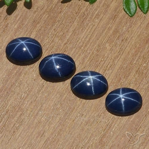 5.23克拉天然星光蓝宝石，椭圆形，不透明