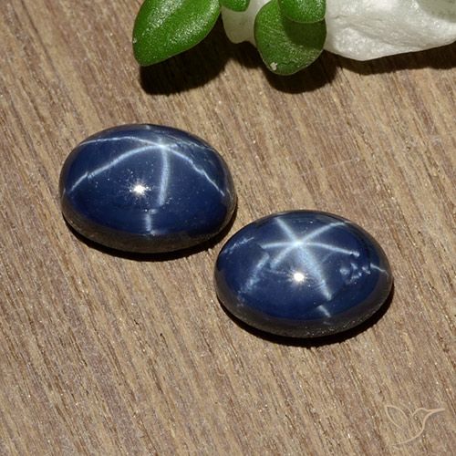 2.81天然星光蓝宝石，椭圆形切割，7.1×5.1毫米，不透明