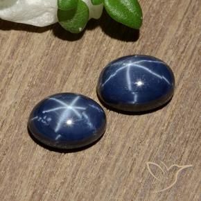 2.81天然星光蓝宝石，椭圆形切割，7.1×5.1毫米，不透明