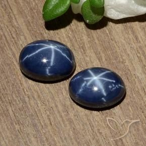2.81天然星光蓝宝石，椭圆形切割，7.1×5.1毫米，不透明
