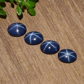 3.54天然星光蓝宝石，椭圆形切割，7×5.1毫米，不透明