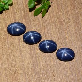 3.33天然星光蓝宝石，椭圆形切割，7.2×5.2毫米，不透明