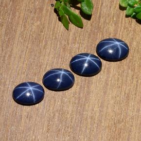 3.33天然星光蓝宝石，椭圆形切割，7.2×5.2毫米，不透明
