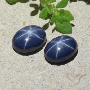 2.72克拉天然星光蓝宝石，椭圆形切割，不透明