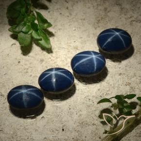 5.89克拉天然星光蓝宝石，椭圆形，不透明