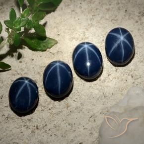 4.64克拉天然星光蓝宝石，椭圆形，不透明
