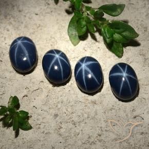 5.43克拉天然星光蓝宝石，椭圆形，不透明
