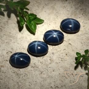 5.48克拉天然星光蓝宝石，椭圆形，不透明