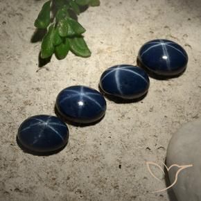 6.04克拉天然星光蓝宝石，椭圆形，不透明