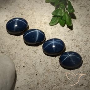 6.04克拉天然星光蓝宝石，椭圆形，不透明