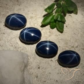 5.36克拉天然星光蓝宝石，椭圆形，不透明
