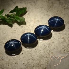 6.11克拉天然星光蓝宝石，椭圆形，不透明