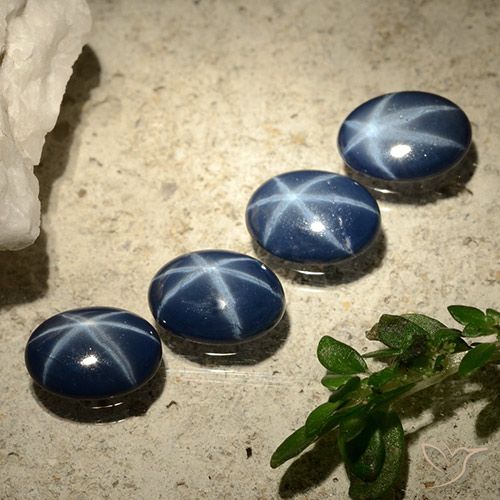 2.92ctw 天然 深海军蓝 星光蓝宝石, 椭圆形, 不透明