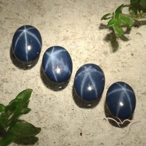 3.44克拉天然星光蓝宝石，椭圆形，不透明