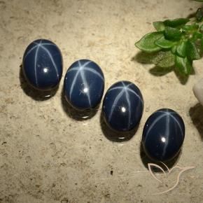 4.46克拉天然星光蓝宝石，椭圆形，不透明