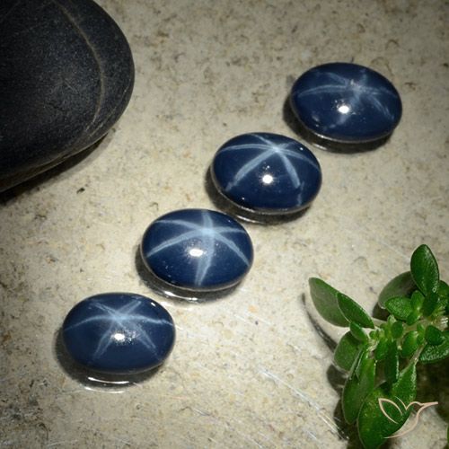 4.20ctw 天然 深蓝色 星光蓝宝石, 椭圆形, 不透明