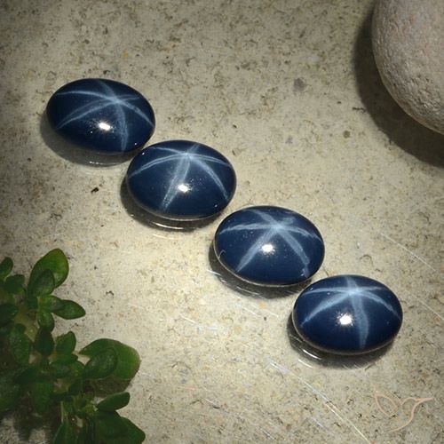 4.05ctw 天然 深海军蓝 星光蓝宝石, 椭圆形, 不透明