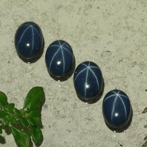 5.11克拉天然星光蓝宝石，椭圆形，不透明