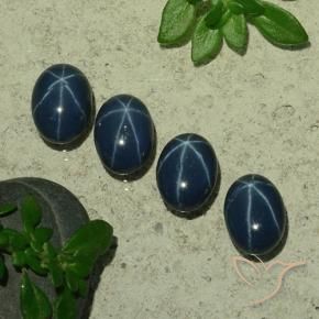 4.94克拉天然星光蓝宝石，椭圆形，不透明