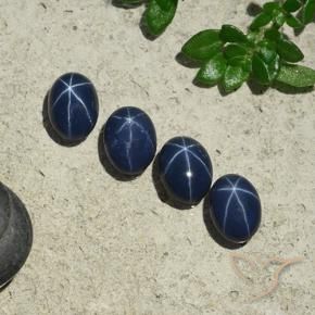 4.18克拉天然星光蓝宝石，椭圆形，不透明