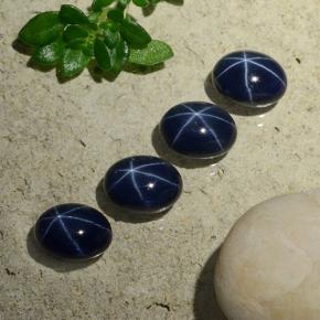 5.37天然星光蓝宝石，椭圆形切割，6.8×5.1毫米，不透明