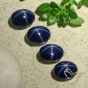 5.18克拉天然星光蓝宝石，椭圆形，不透明