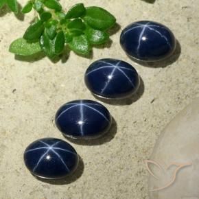 5.18克拉天然星光蓝宝石，椭圆形，不透明