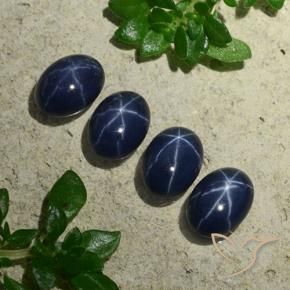4.39克拉天然星光蓝宝石，椭圆形，不透明