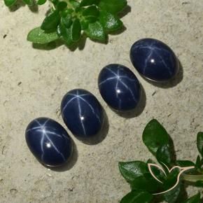 4.39克拉天然星光蓝宝石，椭圆形，不透明