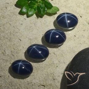 6.34克拉天然星光蓝宝石，椭圆形，不透明